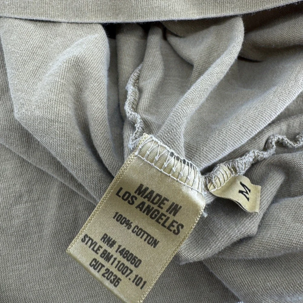 Buck Mason Slub Curved Hem Tee Mens Medium Olive Brown T-Shirt READ